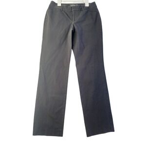 Eddie Bauer Dress Pants Womens 2 Gray Slightly Curvy‎ Straight Leg Work Trousers